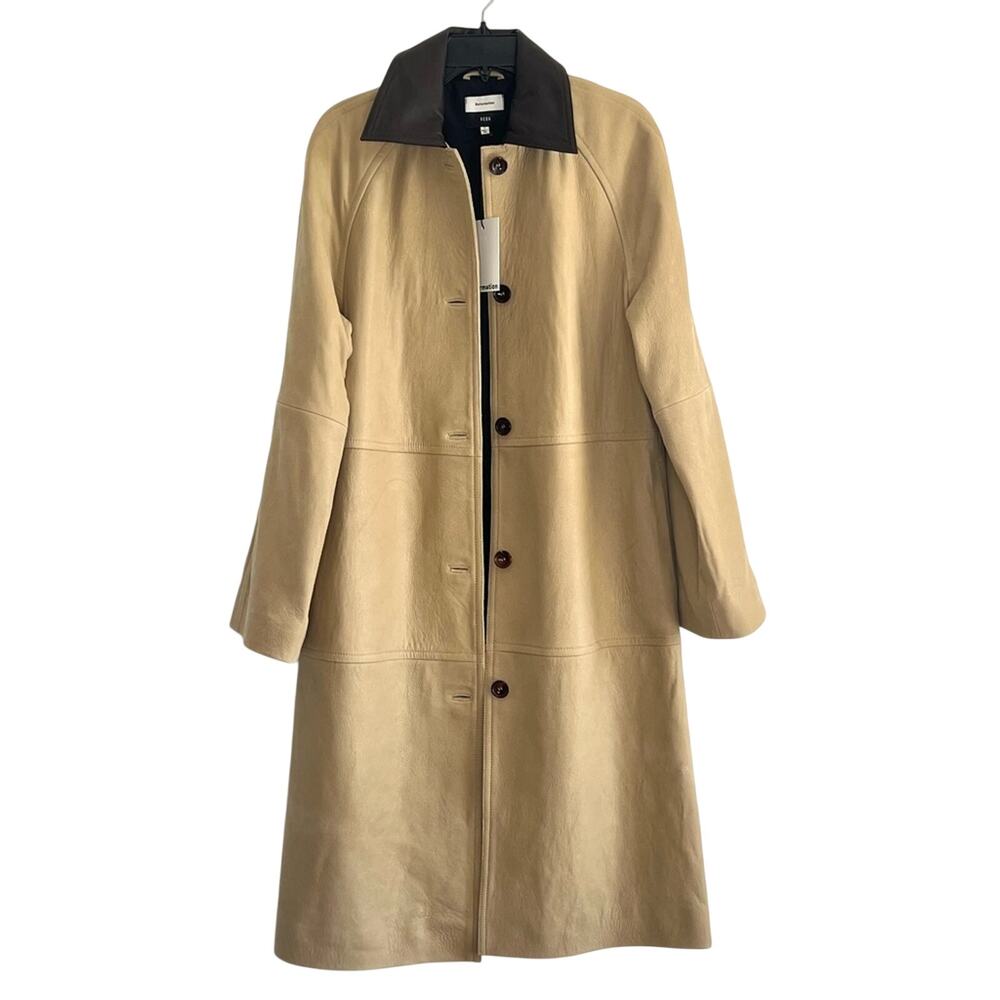 Reformation Veda Beck Leather Trench Coat - NWT NEW - Picture 3 of 12